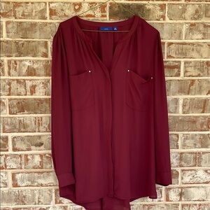 Apt. 9 Women's Burgundy Blouse